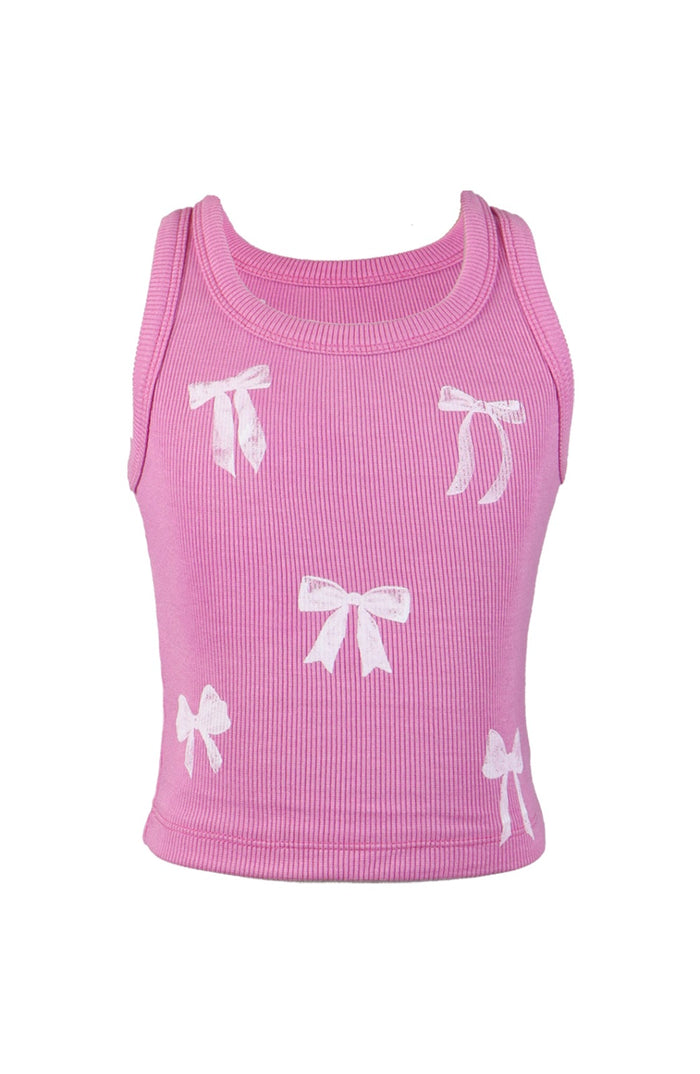 *Printed Bow Tank Top*