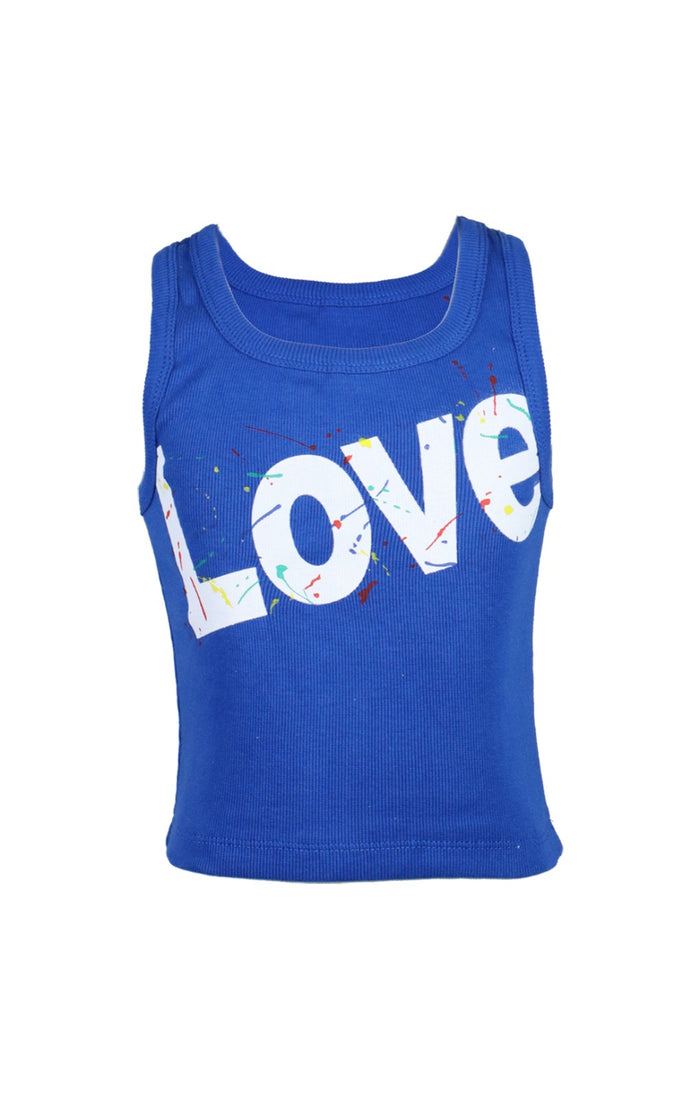 *Love Print Rib Tank*
