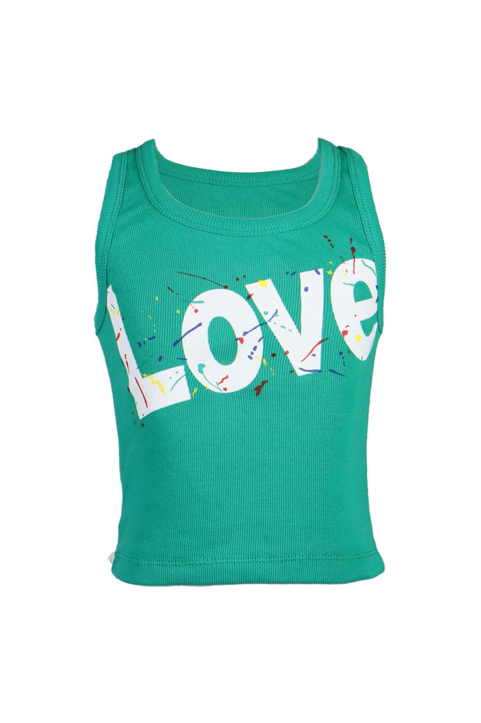 *Love Print Rib Tank*