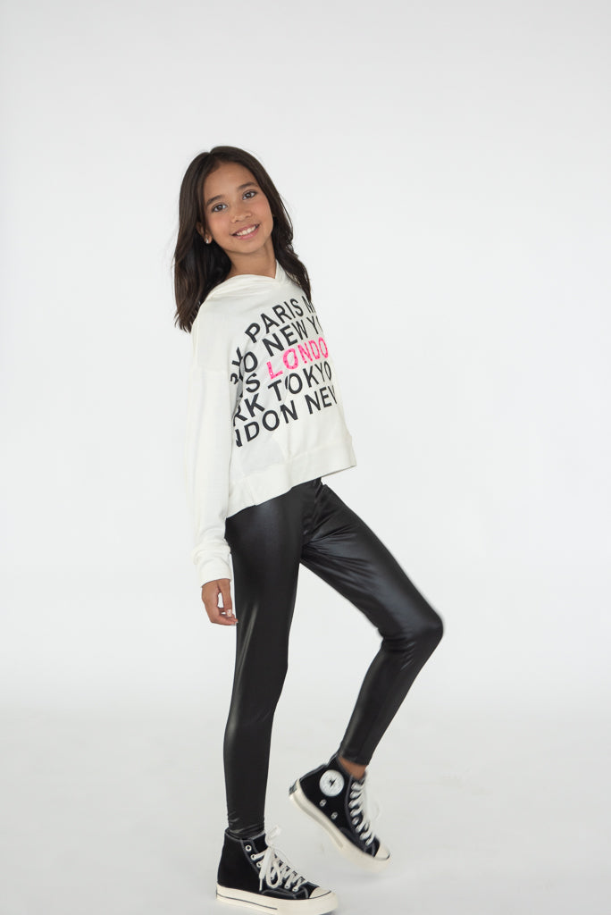 Zoe leather outlet look leggings