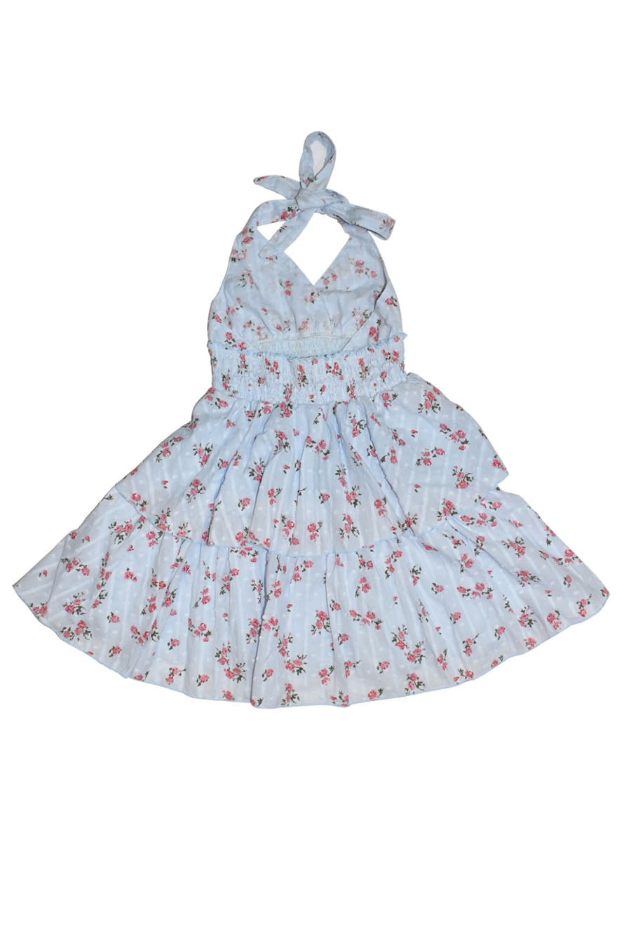Blue Floral Halter Dress*  Flowers By Zoe Clothing