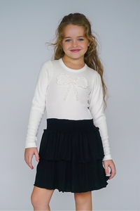 *OffWhite Bow Rib Dress*