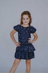 *Chambray Bow Ruffle Skirt*