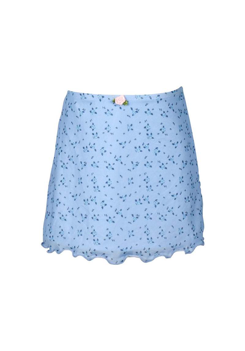 *Tulle Net Floral Print Skirt*