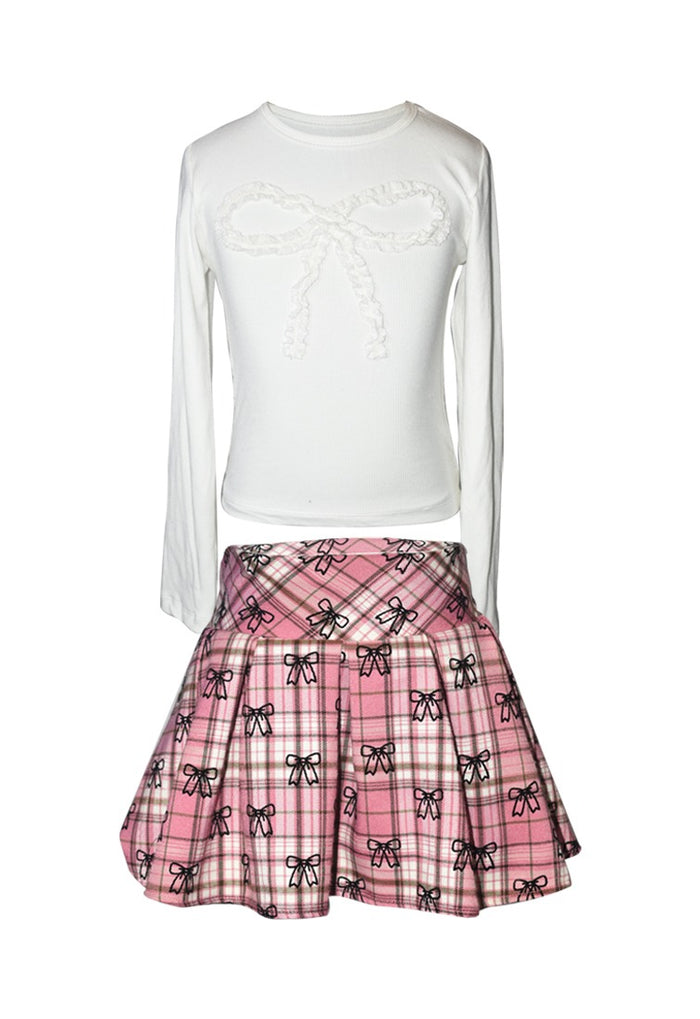 *Bow Printed Skirt*