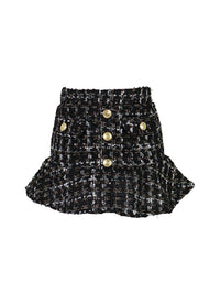 *Tweed Button Down Ruffle Skirt*