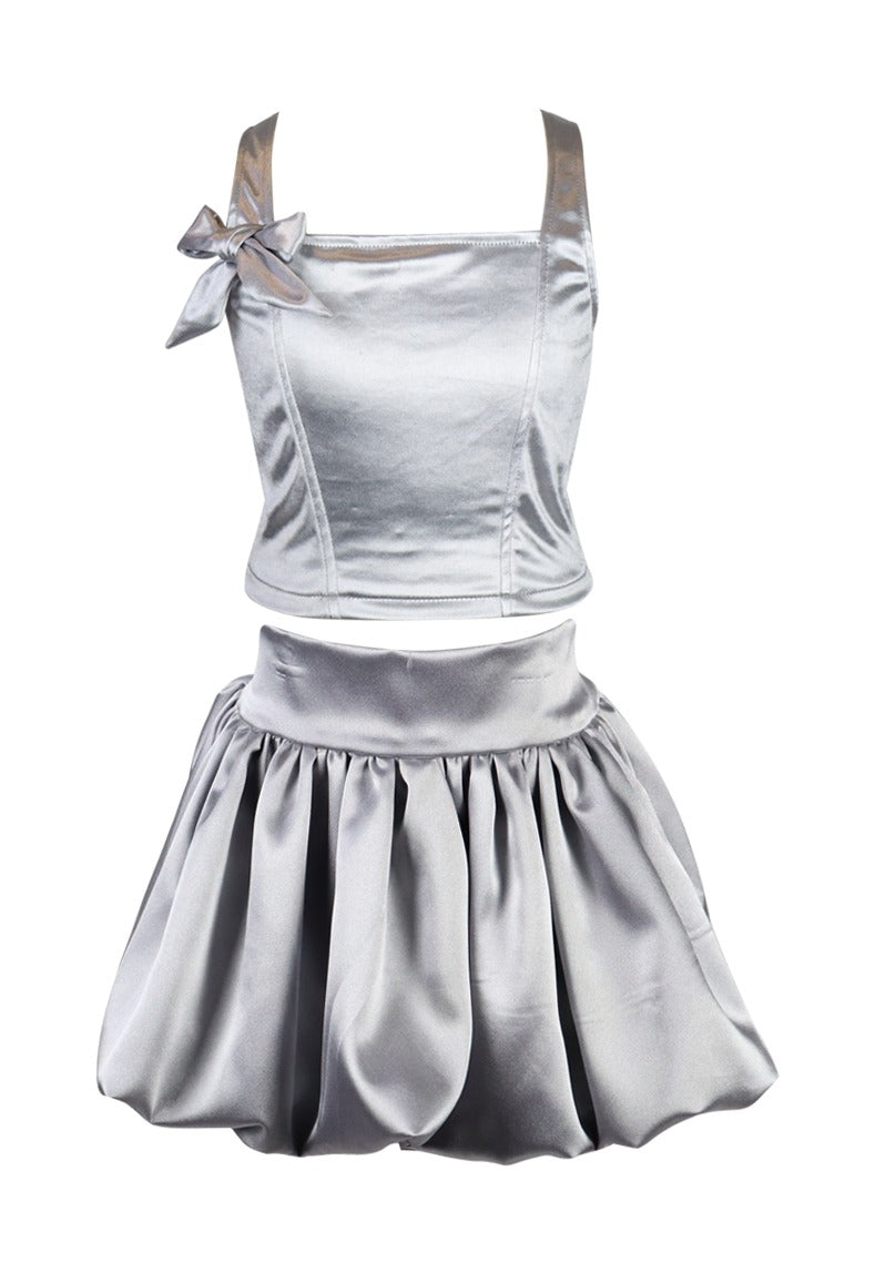 *Shiny Strecth Bubble Skirt*