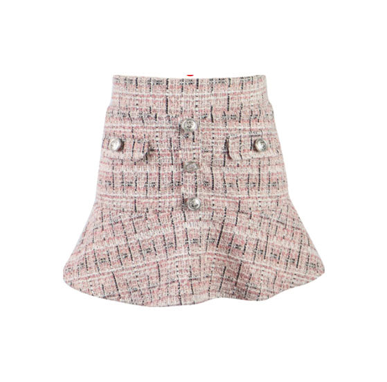 *Tweed Button Skirt*