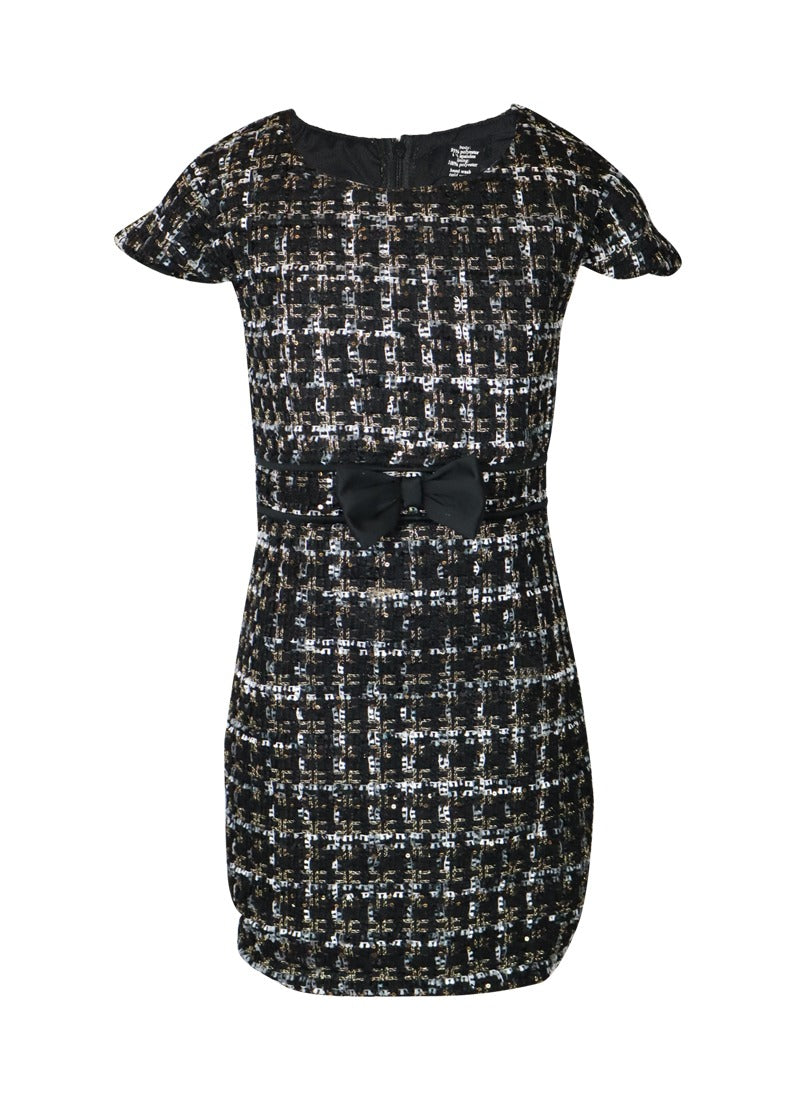 *Tweed Bow Body-con Dress*