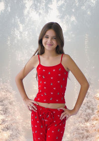 *Red Printed Ballet Top*