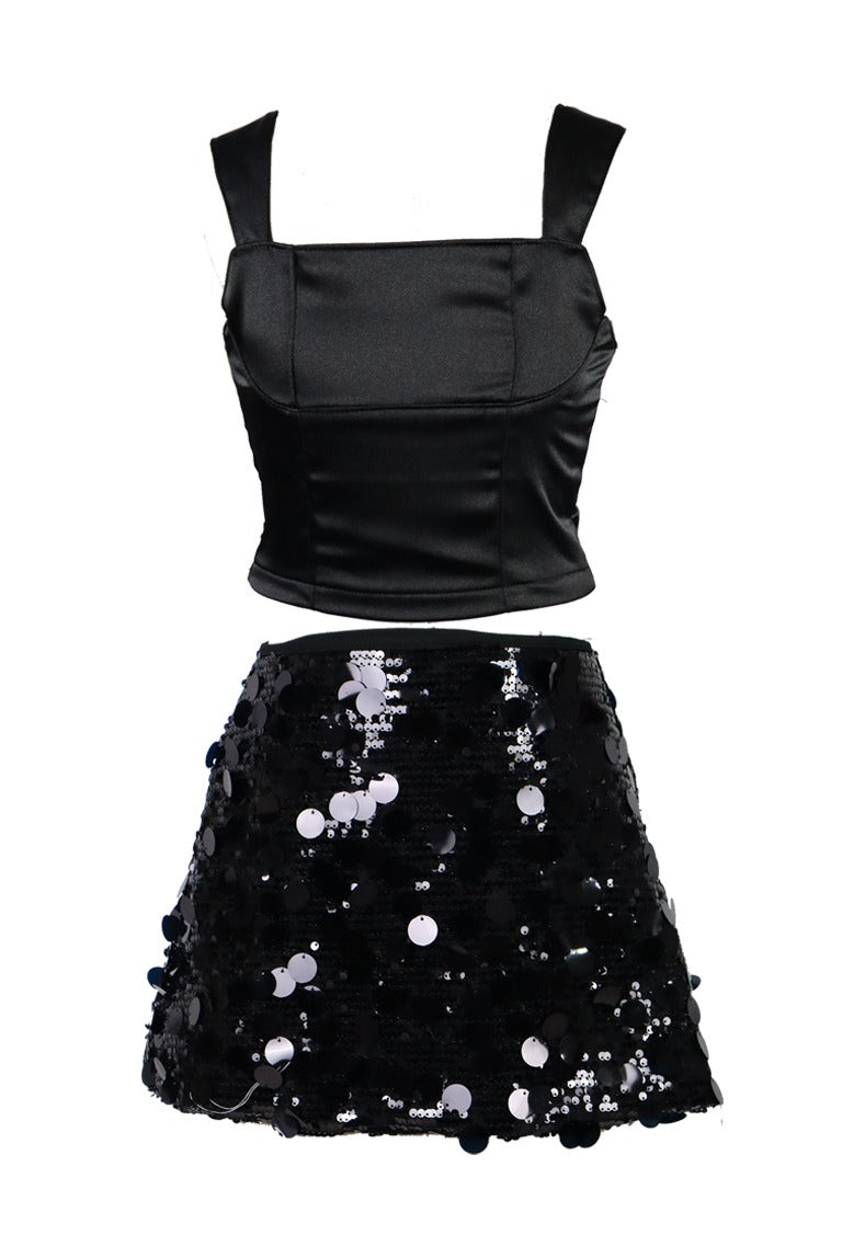 *Sequin Mini Skirt*