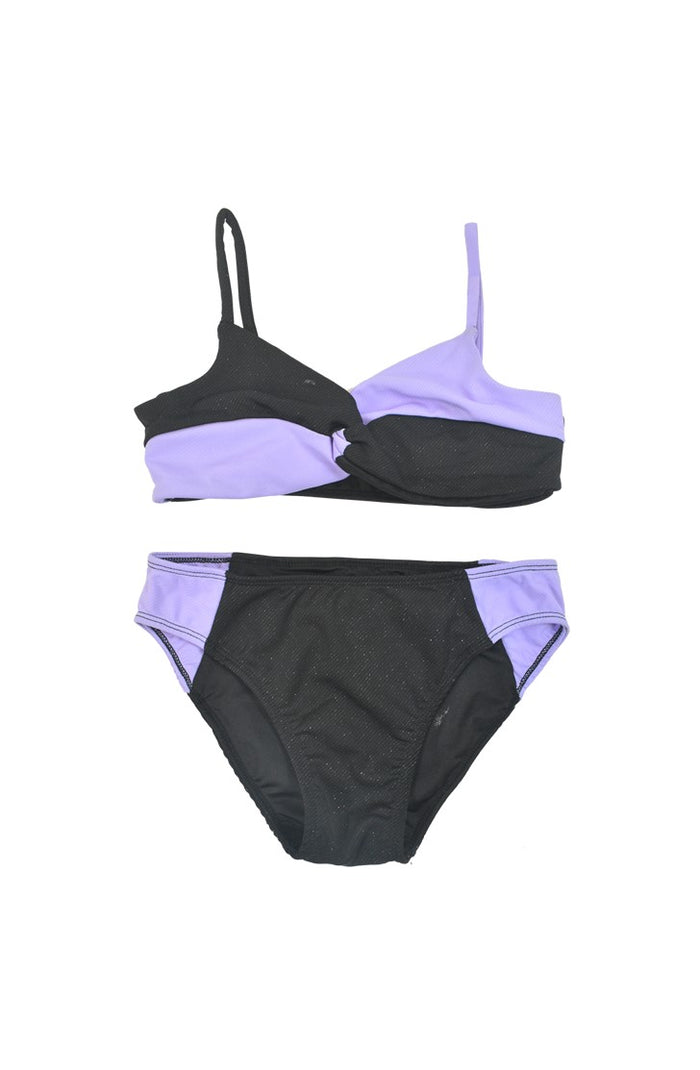 *Knotted Color Block Bikini*