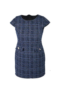 *Tweed Cap Sleeve Dress*