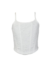 *Flower Embossed Corset Top*