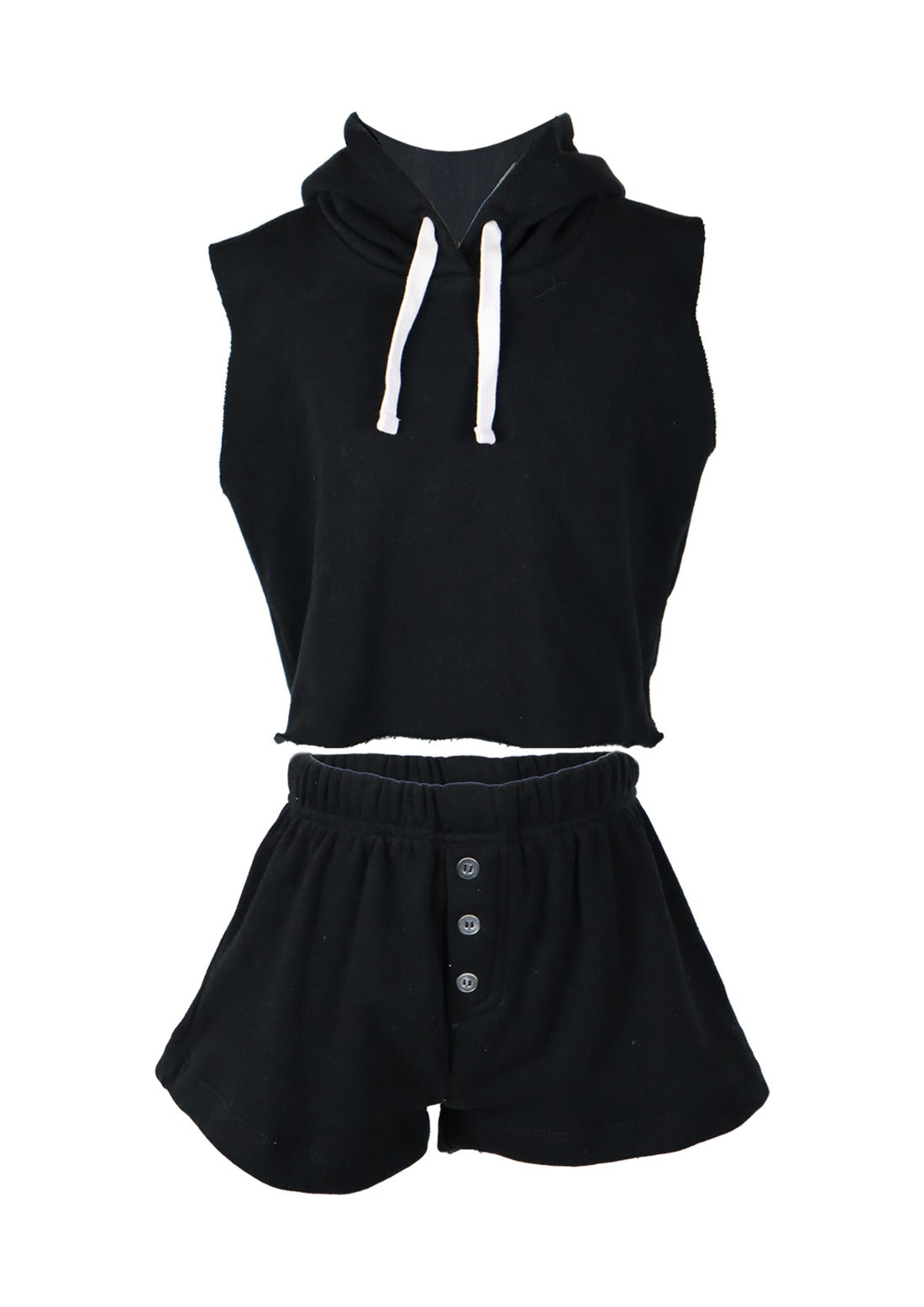 *Basic Color Active Sleeveless Hoody*