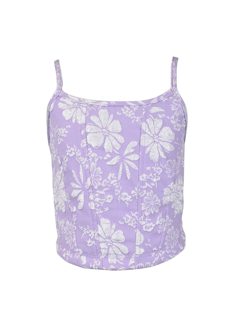 *Flower Embossed Corset Top*