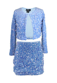 *Velvet Sequin Mini Skirt*
