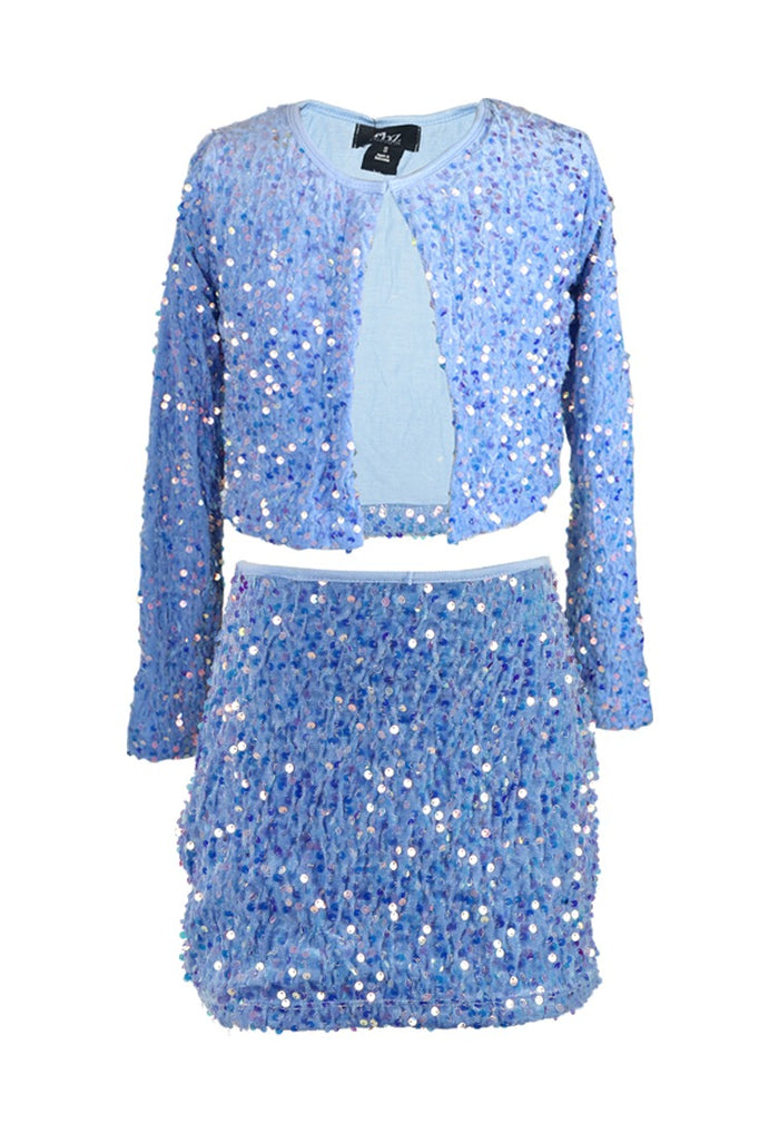 *Velvet Sequin Mini Skirt*