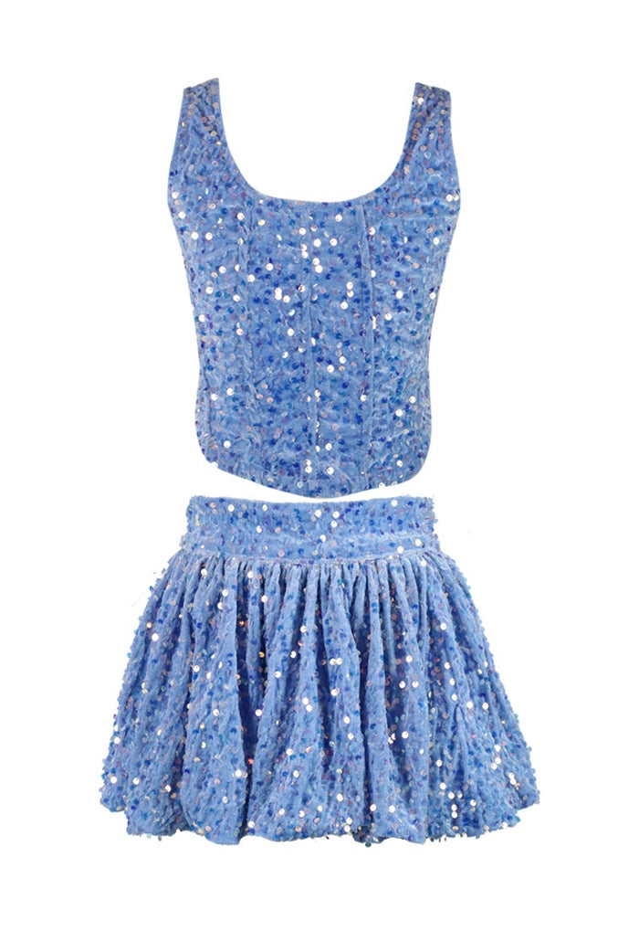 *Velvet Sequin Bubble Skirt*