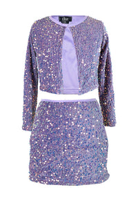 *Velvet Sequin Mini Skirt*
