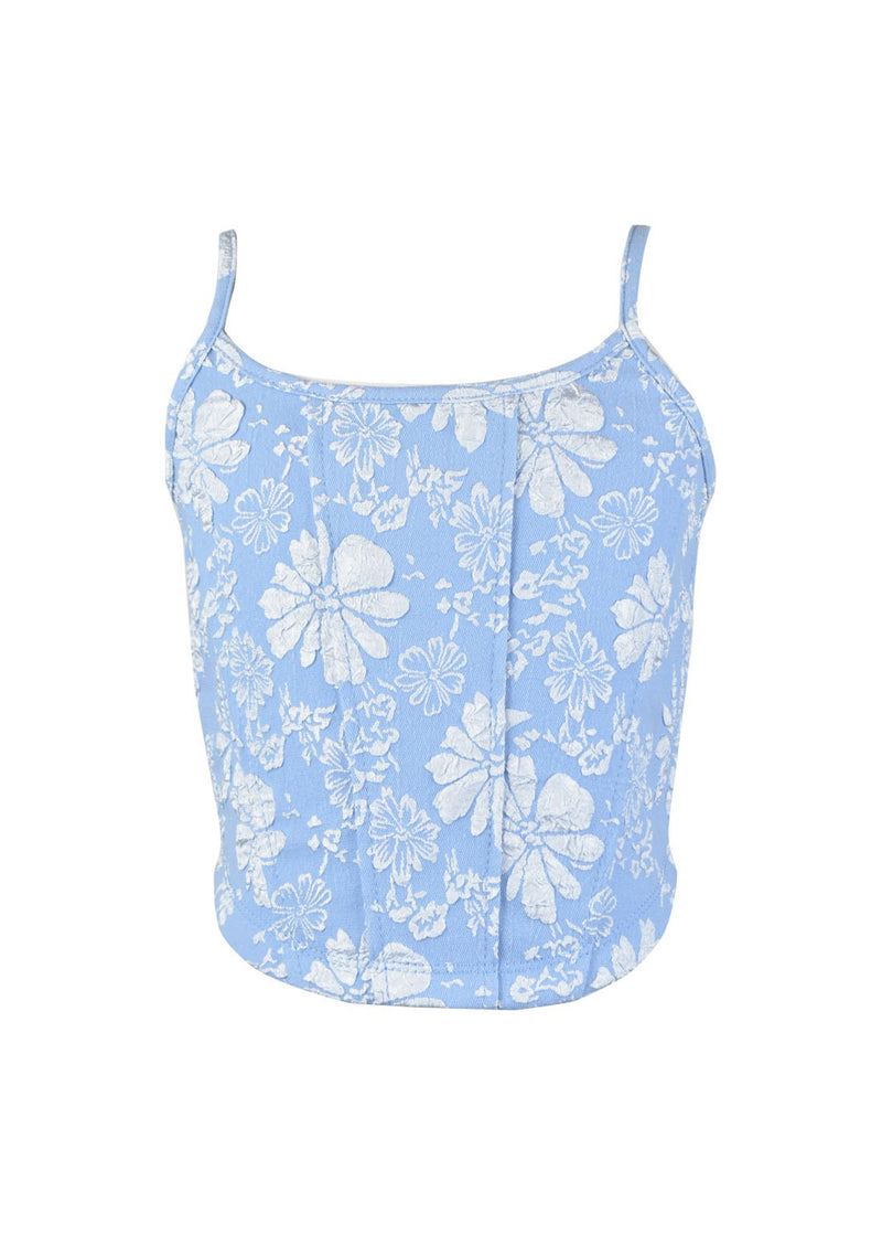 *Flower Embossed Corset Top*