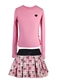 *Elastic Waist Pleated Skirt*
