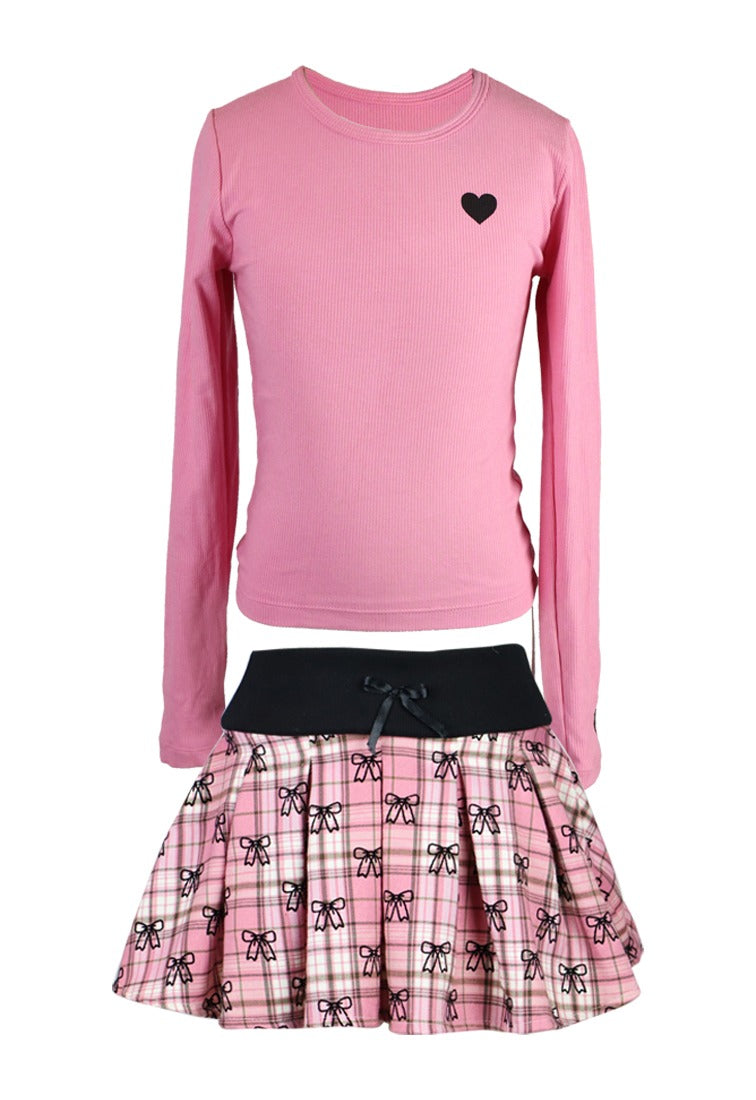 *Elastic Waist Pleated Skirt*