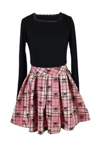 *Long Sleeve Pleated Dress*