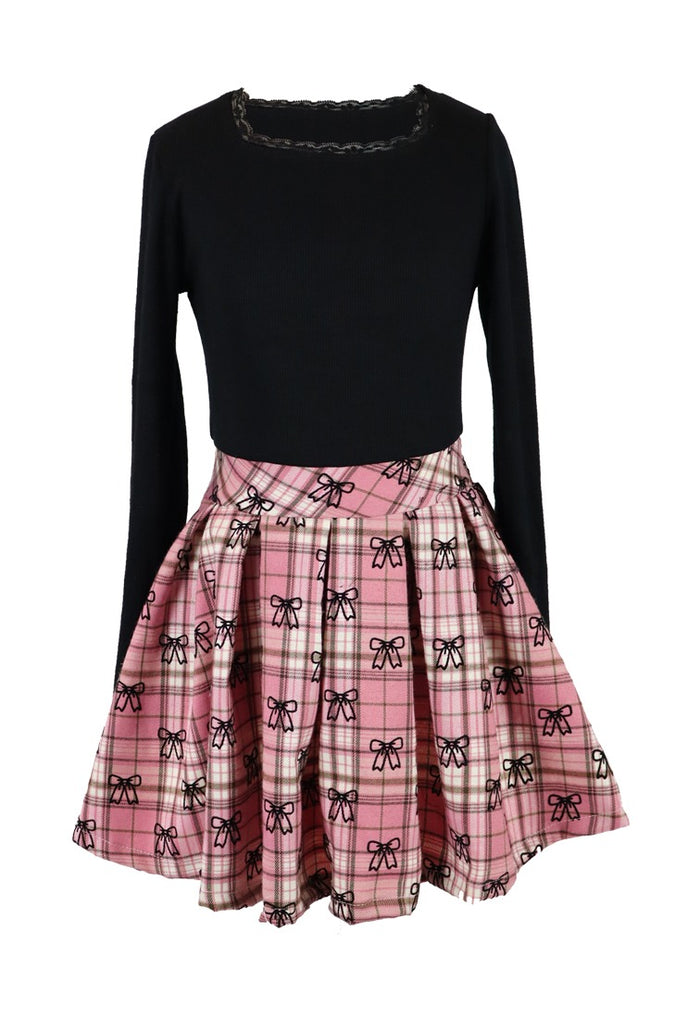 *Long Sleeve Pleated Dress*