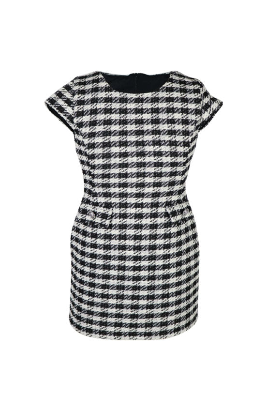 *Tweed Cap Sleeve Dress*