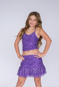 *Purple Floral Printed Cami Top*