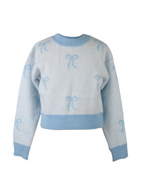 *Allover Bow Knit Sweater*