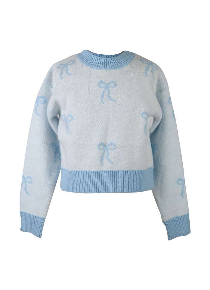 *Allover Bow Knit Sweater*