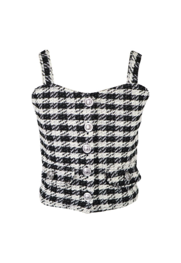 *Tweed Button Down Top*