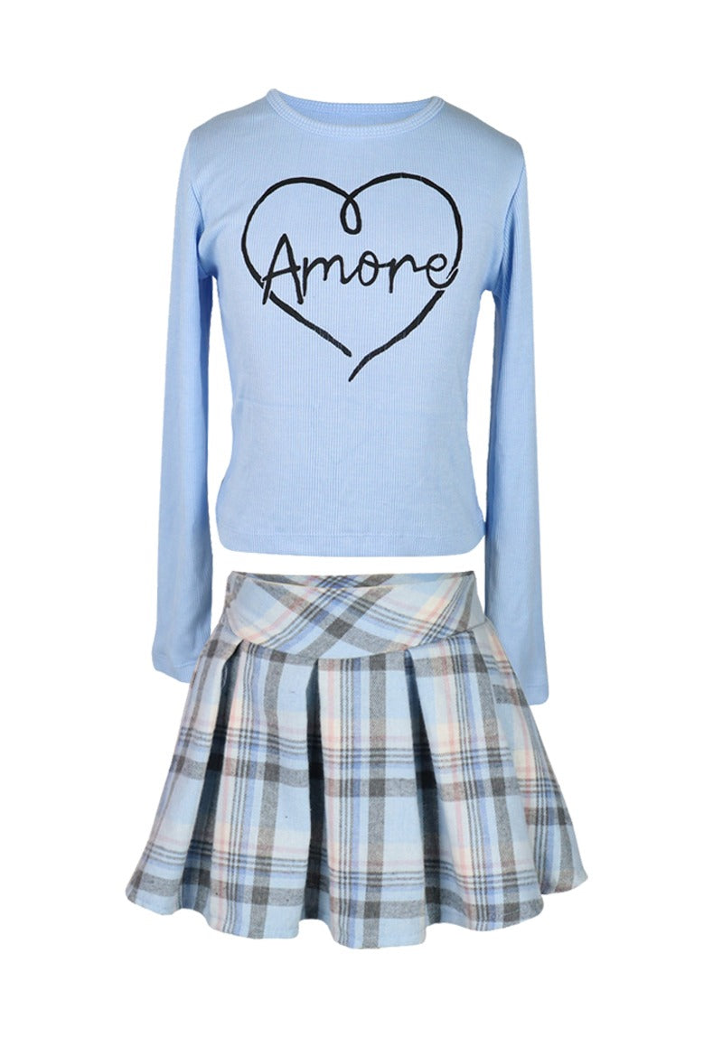 *Plaid Pleated Skort*
