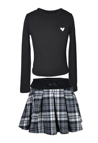 *Elastic Waist Pleated Skirt*