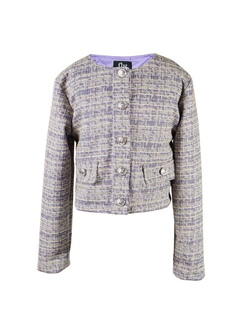 *Tweed Button Down Cardigan*