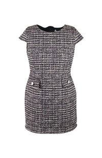 *Tweed Cap Sleeve Dress*