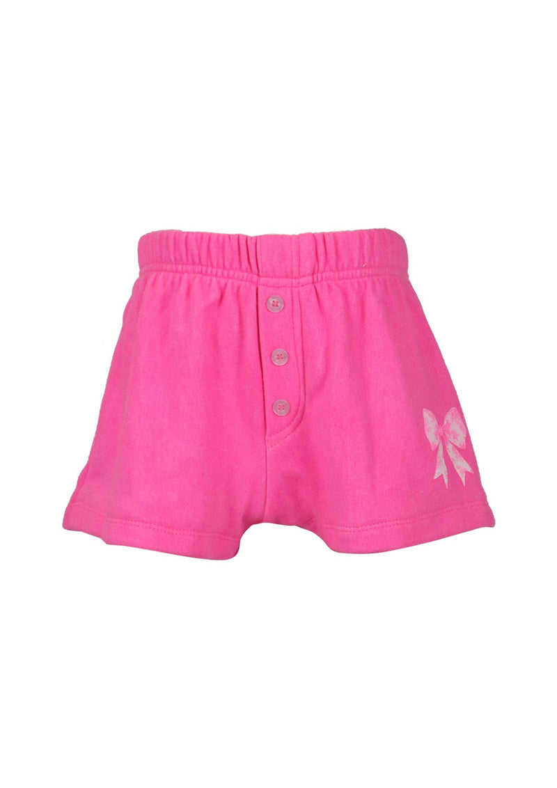 *Bow Print Button Down Short*