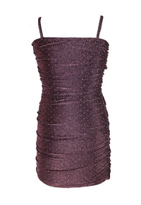 *Metallic Knitt Ruched Dress*