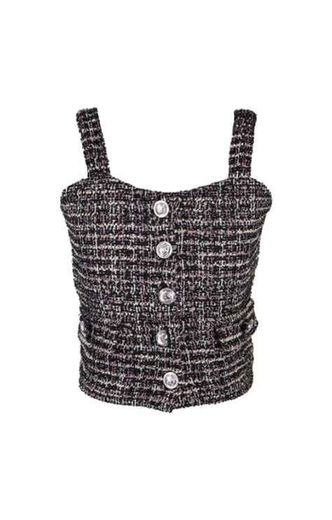 *Tweed Button Down Top*