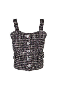 *Tweed Button Down Top*