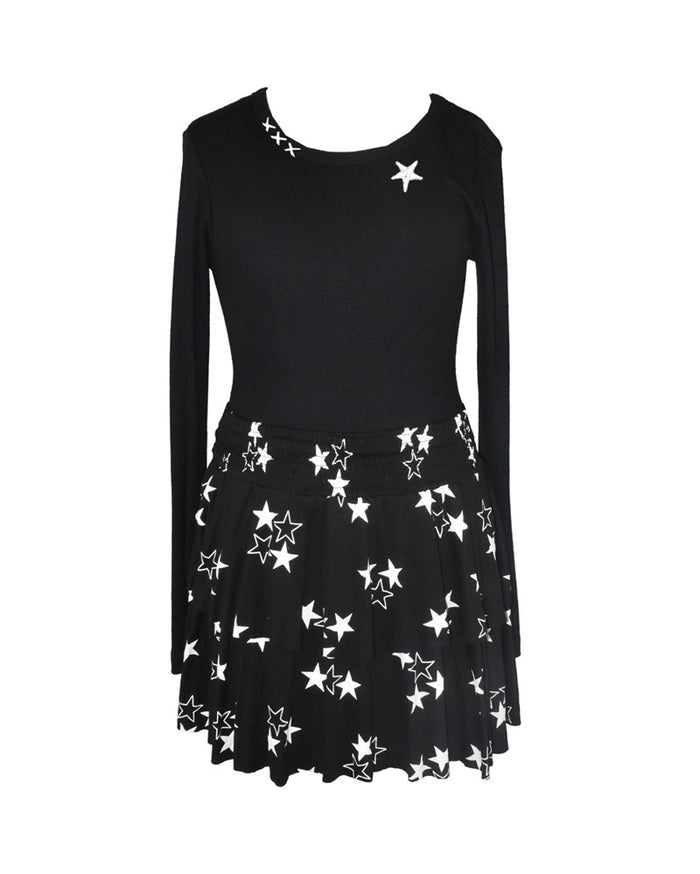 black star dress long sleeve Stellar Sequin Star Long sleeve Maxi Dress In Black The Moon Coven