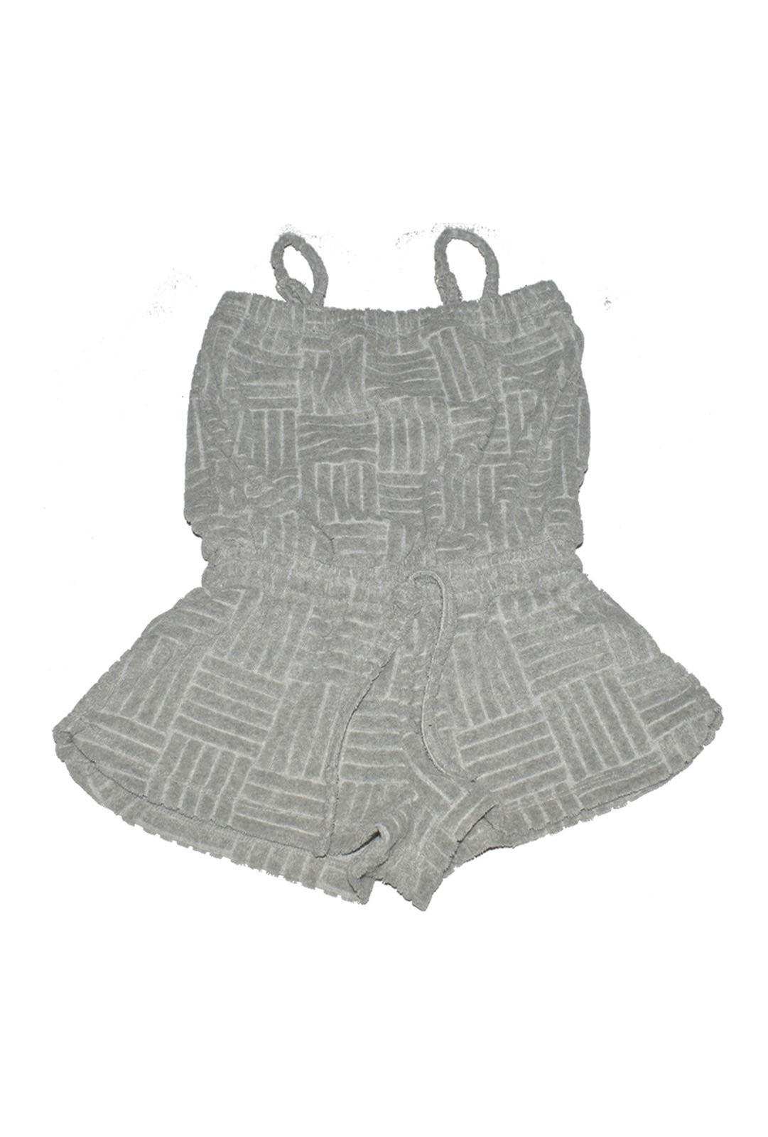 *Textured Towel Sleeveless Romper*