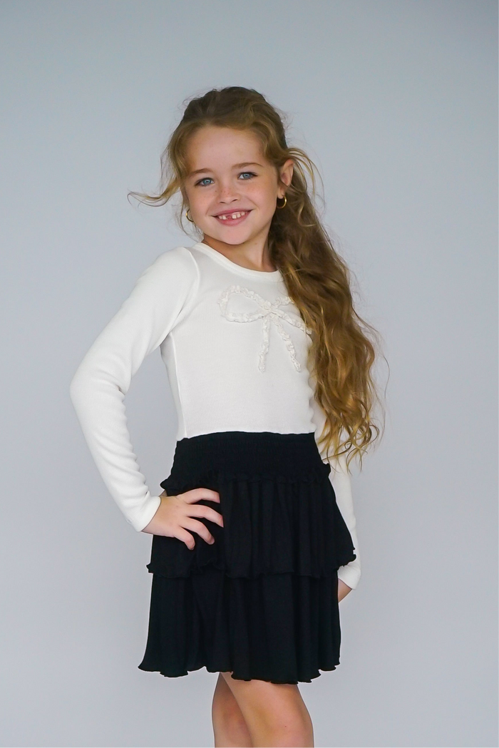 *OffWhite Bow Rib Dress*