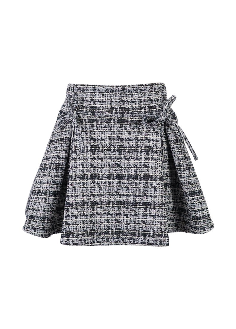 *Tweed Pleated Bow Skirt*