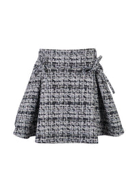 *Tweed Pleated Bow Skirt*
