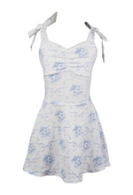 Blue Bow Toile