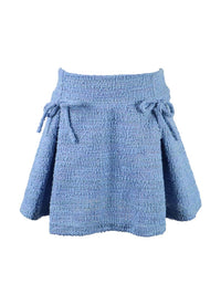 *Tweed Pleated Bow Skirt*