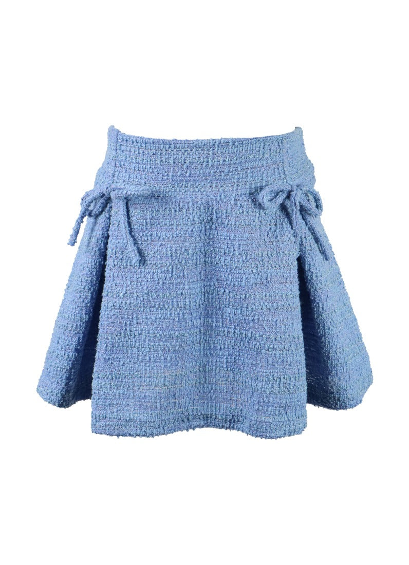 *Tweed Pleated Bow Skirt*